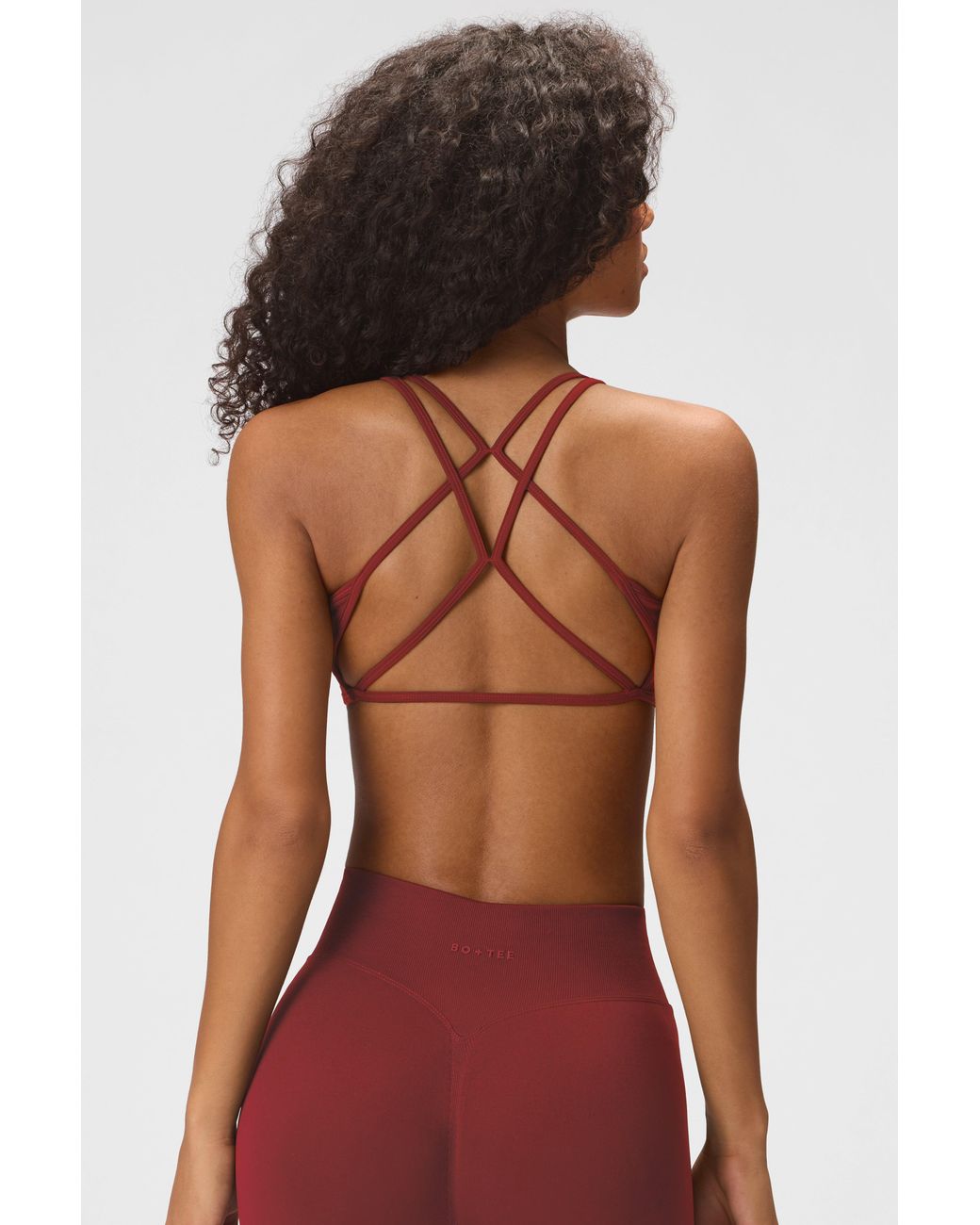 BO+TEE Red Soft Active Low-Impact Sports Bra