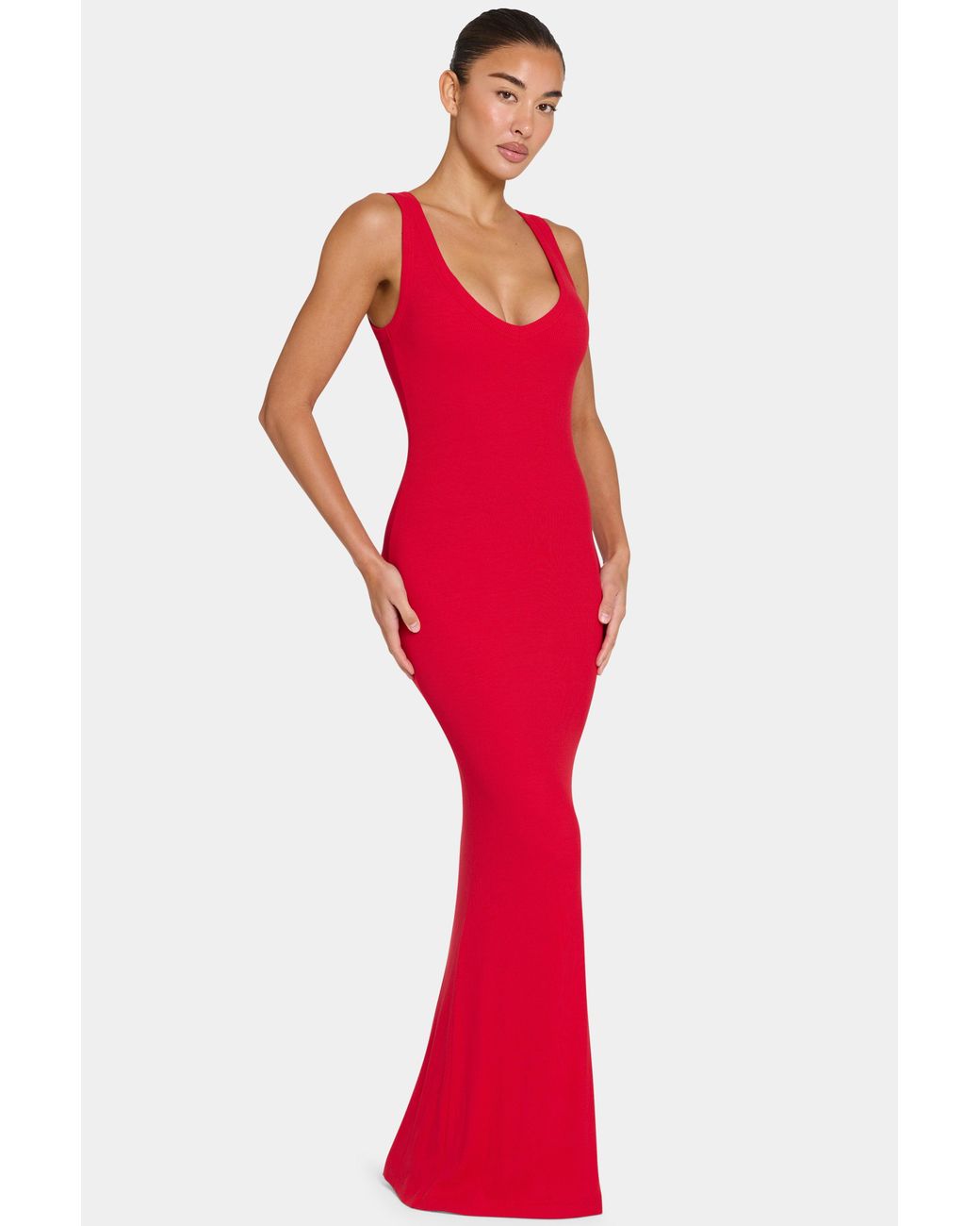 BO+TEE Red Buttercloud Maxi Dress