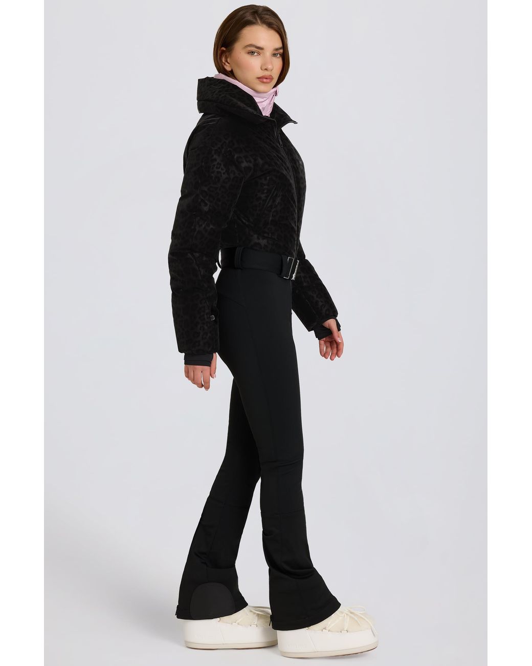 BO+TEE Black Waterproof Belted Layered Ski Suit