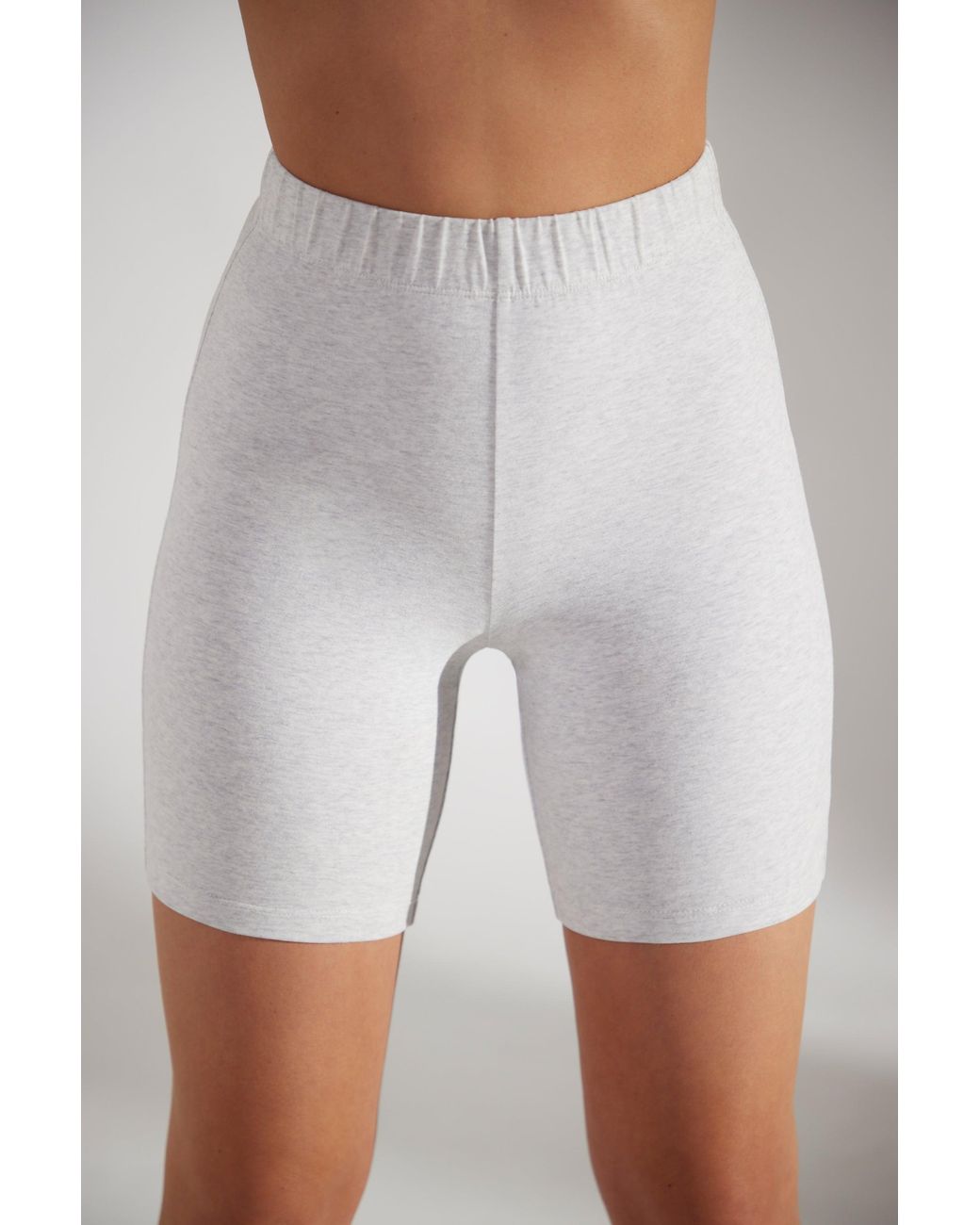 BO+TEE Gray Soft Cotton Biker Shorts