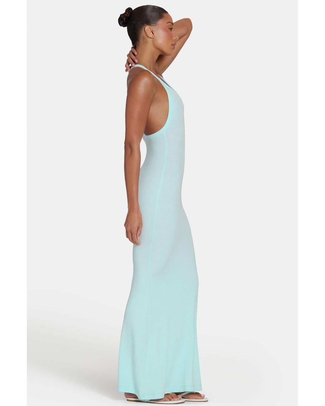 BO+TEE Green Buttercloud Maxi Dress