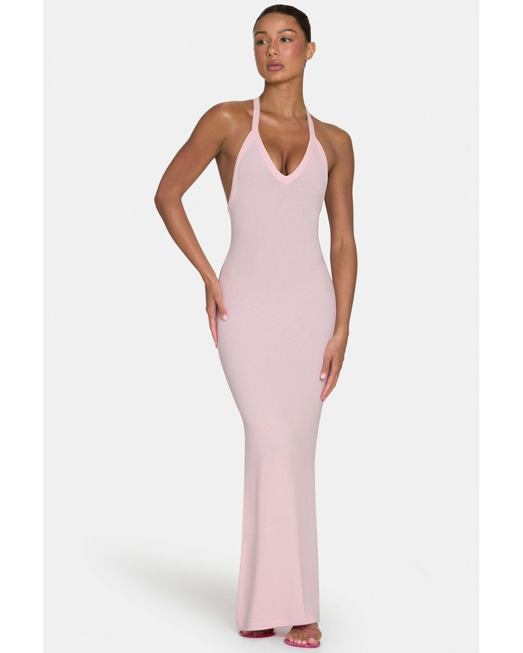 BO+TEE Pink Buttercloud Maxi Dress
