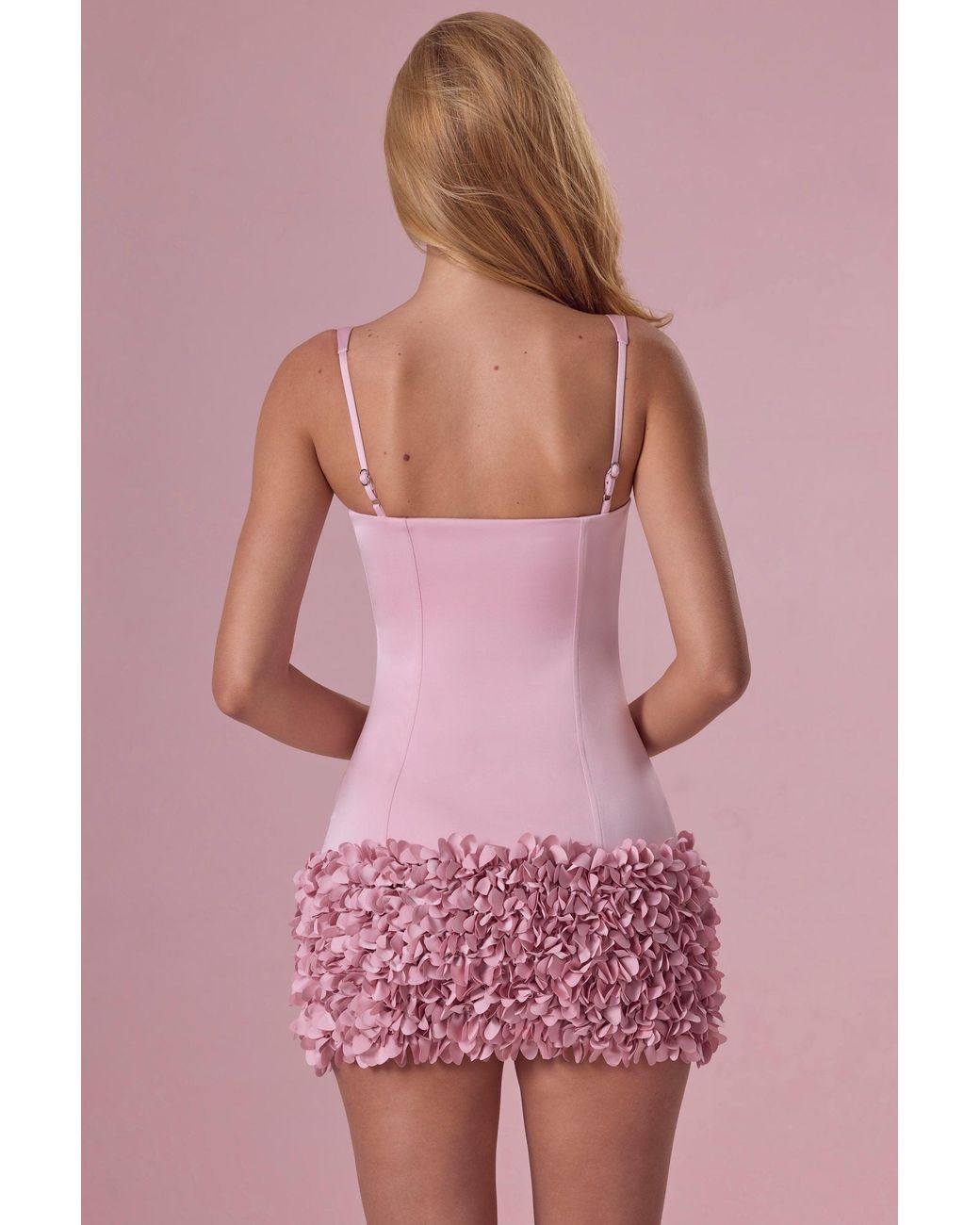 Oh Polly Pink Satin Mini Dress