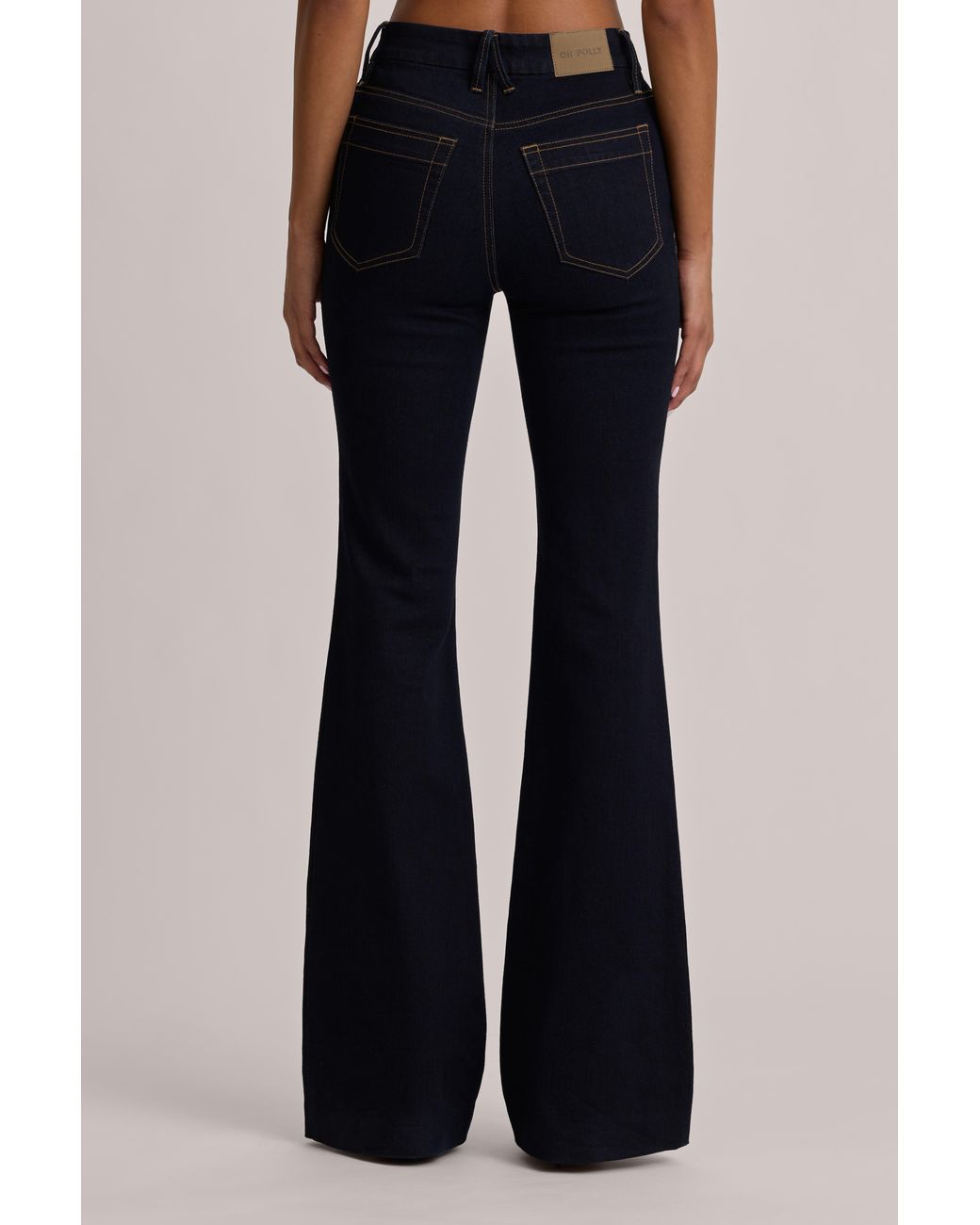 Oh Polly Blue High-Rise Flared Jeans