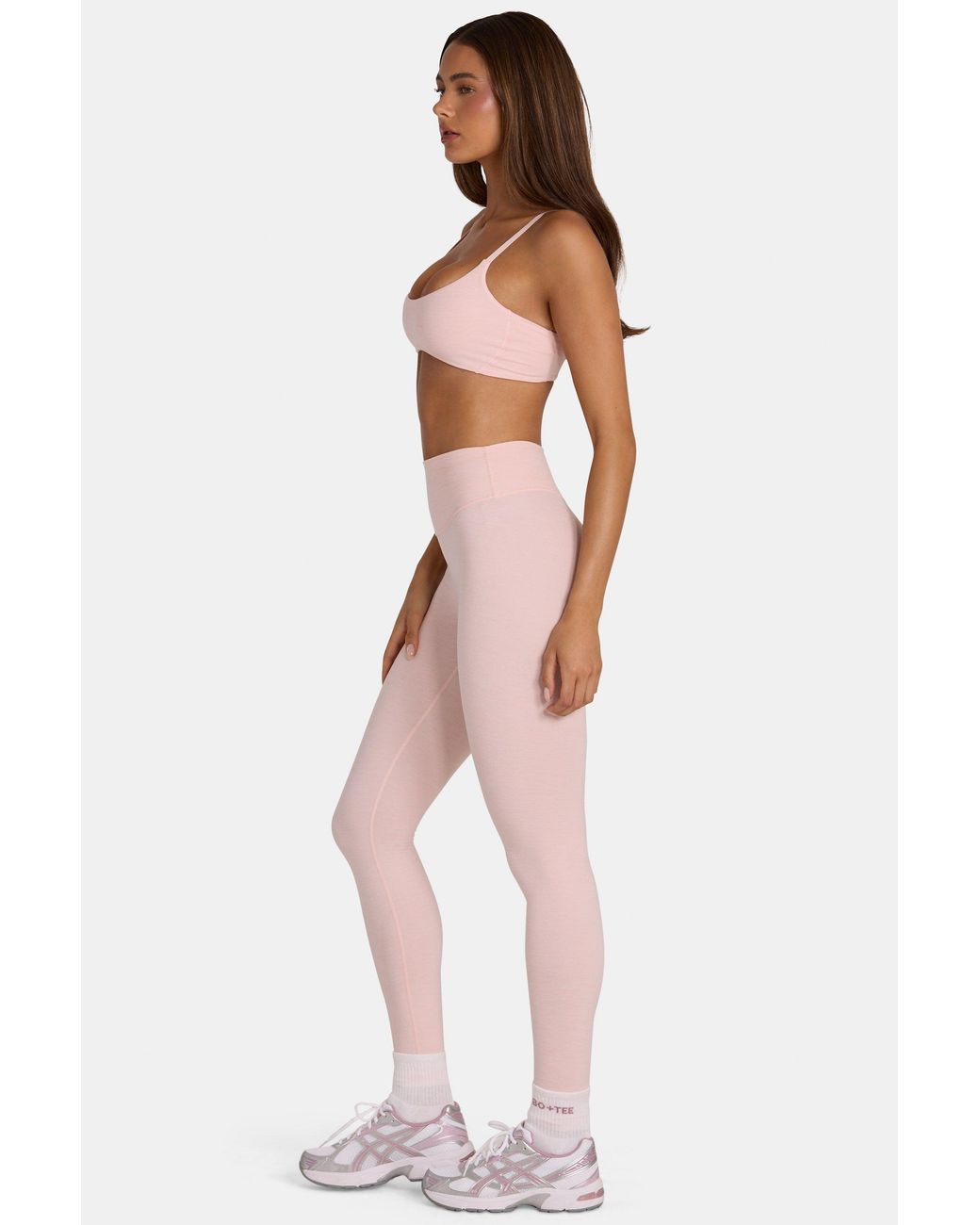 BO+TEE Pink Soft Active Full-Length Leggings