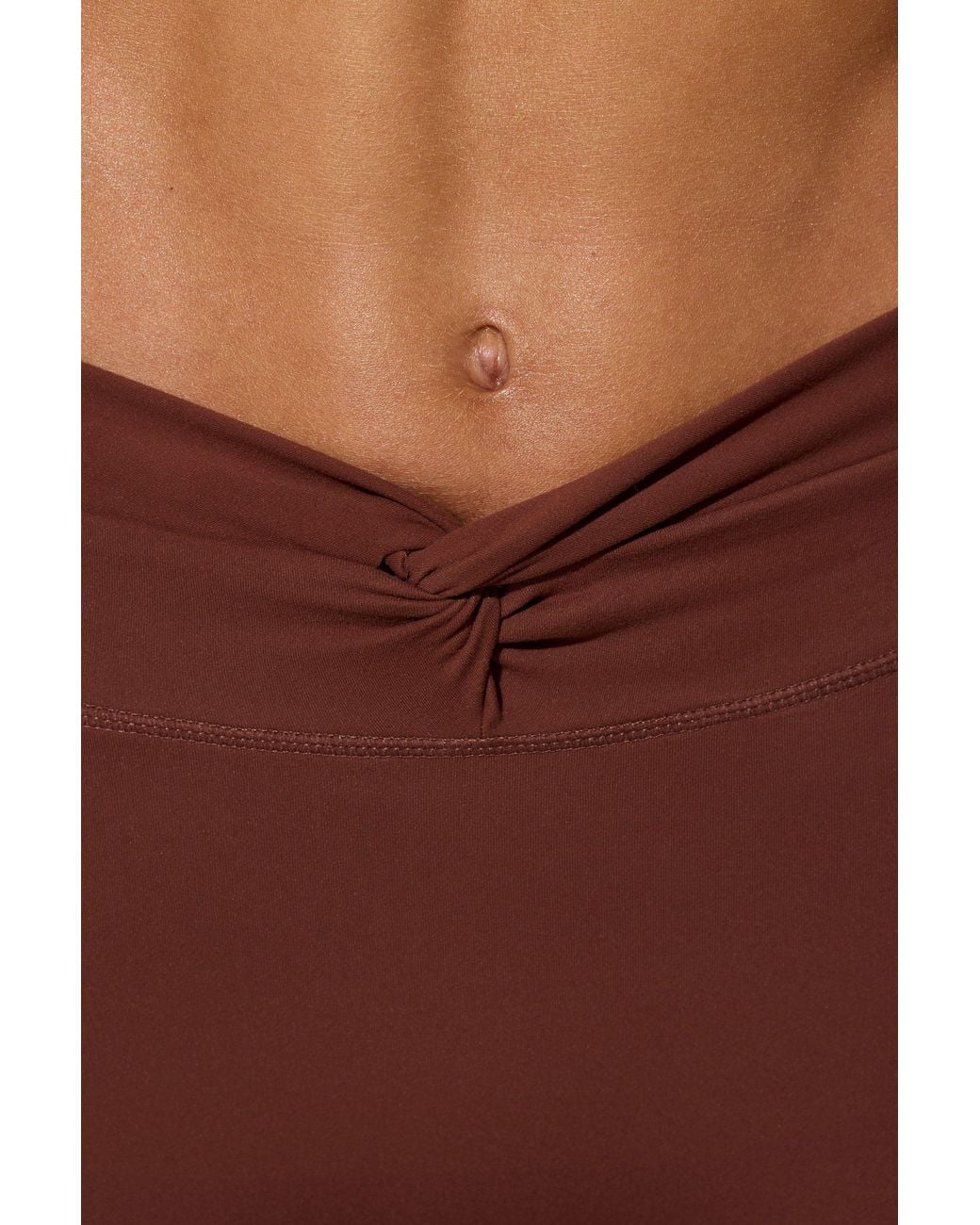 BO+TEE Brown Full Length Leggings With Pockets