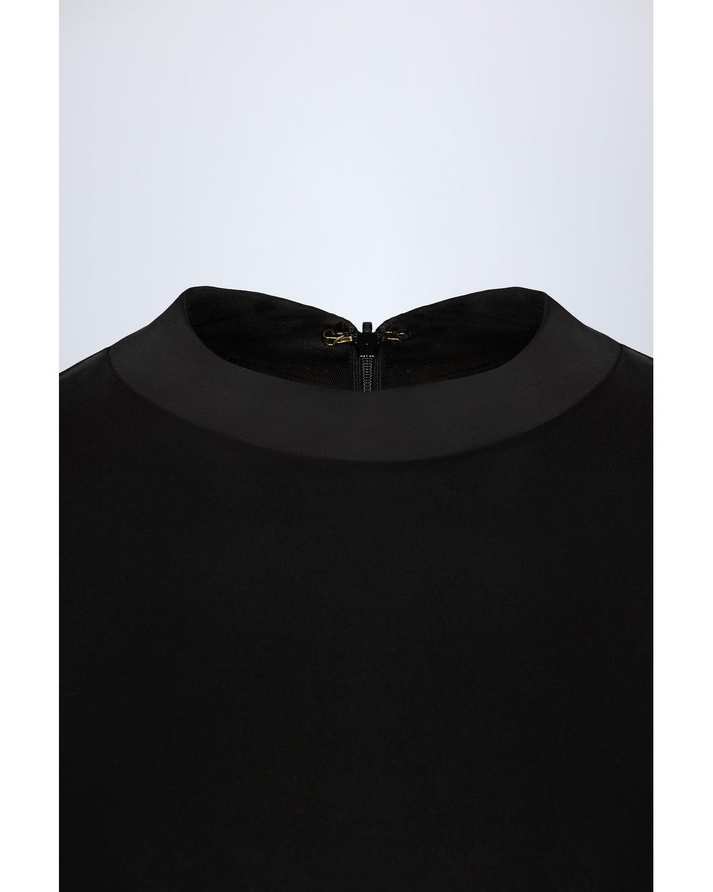 Oh Polly Black Slinky Jersey Long-Sleeve Playsuit