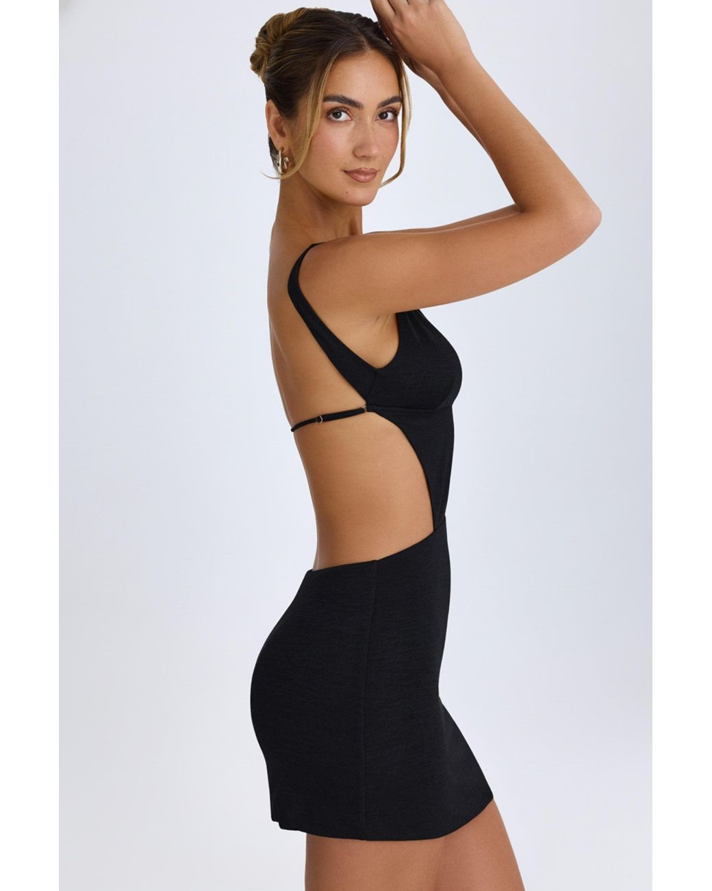 Oh Polly Black Cut-Out A-Line Mini Dress
