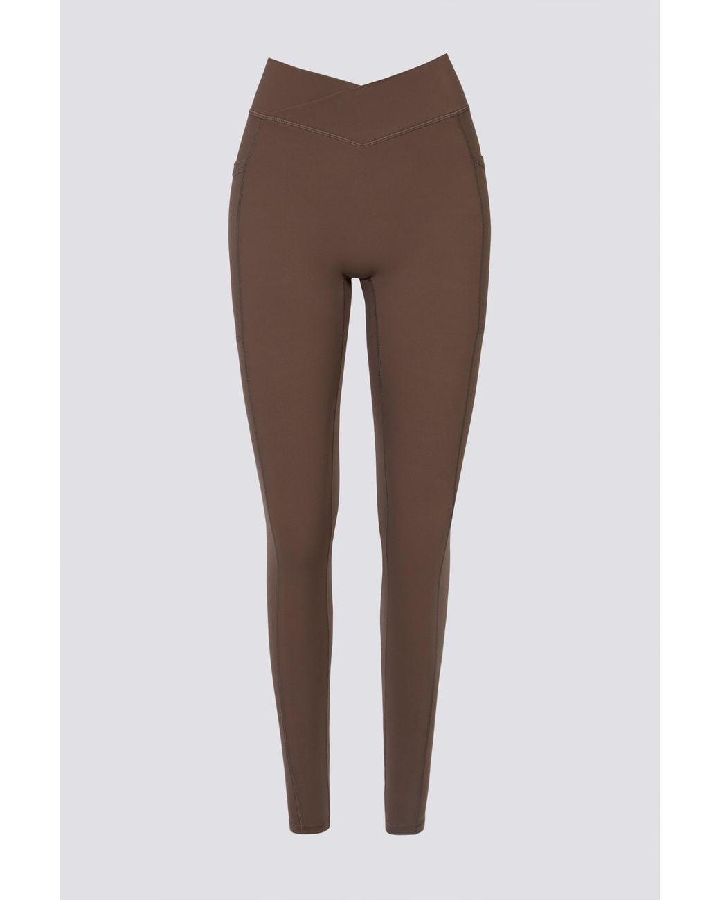 BO+TEE Brown Soft Active Full-Length Leggings