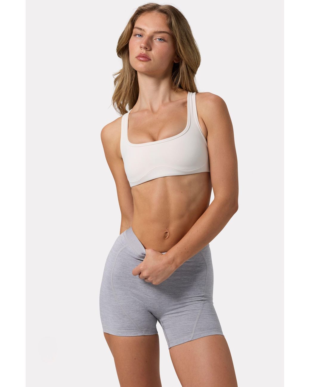 BO+TEE White Soft Active Sports Bra