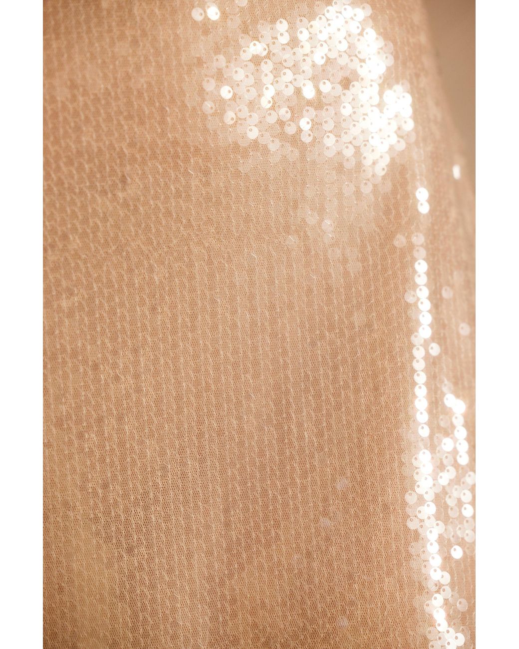 Oh Polly Natural Sheer Sequin One Shoulder Cut Out Maxi Dress
