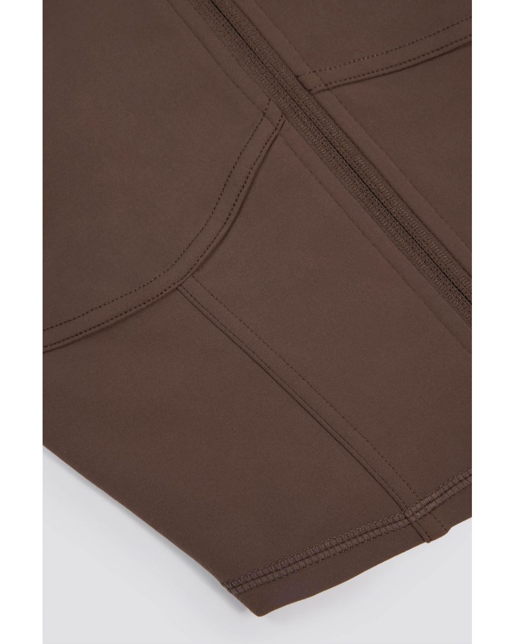 BO+TEE Brown Soft Active Zip-Up Cropped Jacket