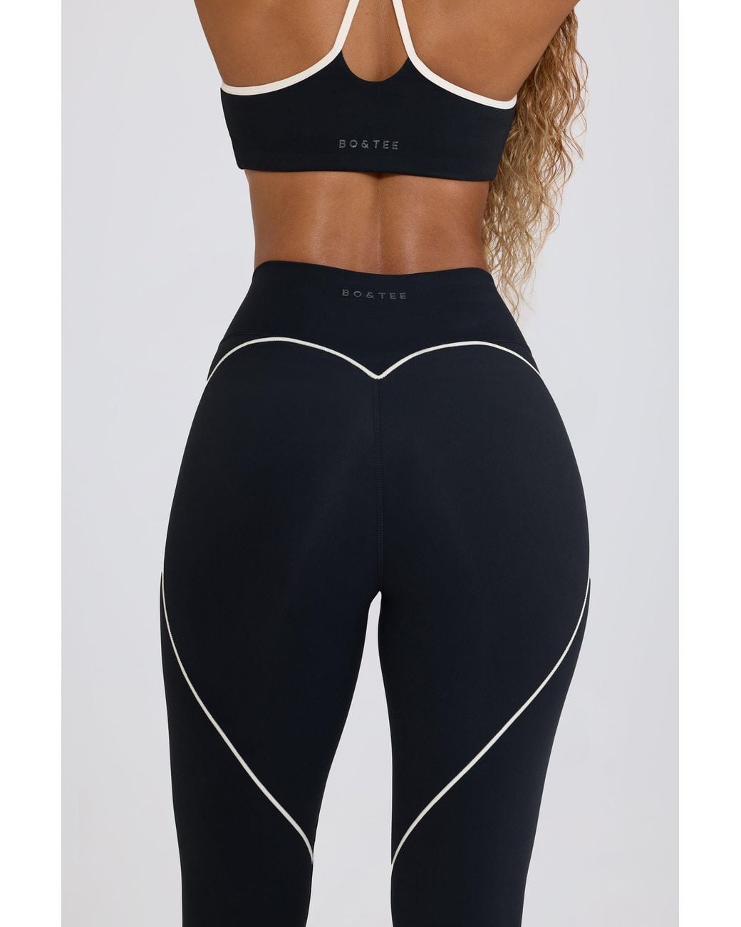 BO+TEE Black Soft Active Mid-Rise Leggings