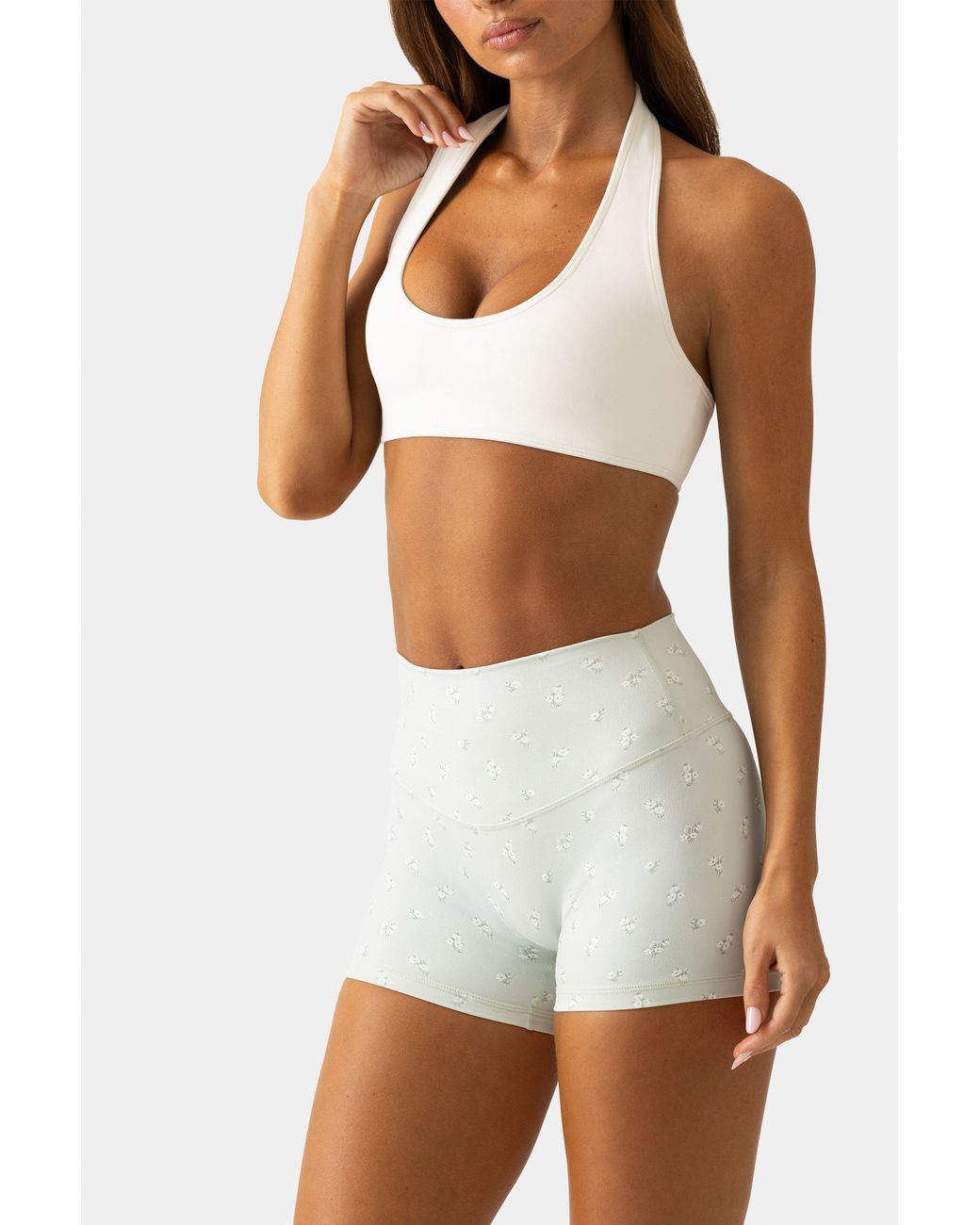 BO+TEE Green Soft Active Mini Shorts