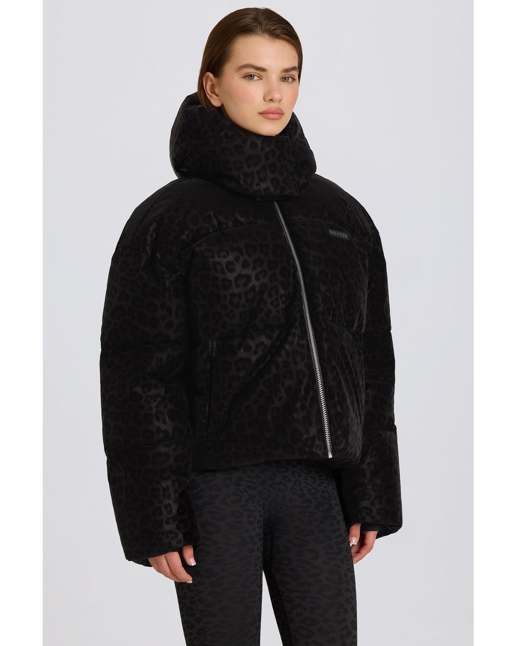 BO+TEE Black Waterproof Cropped Oversized Ski Jacket