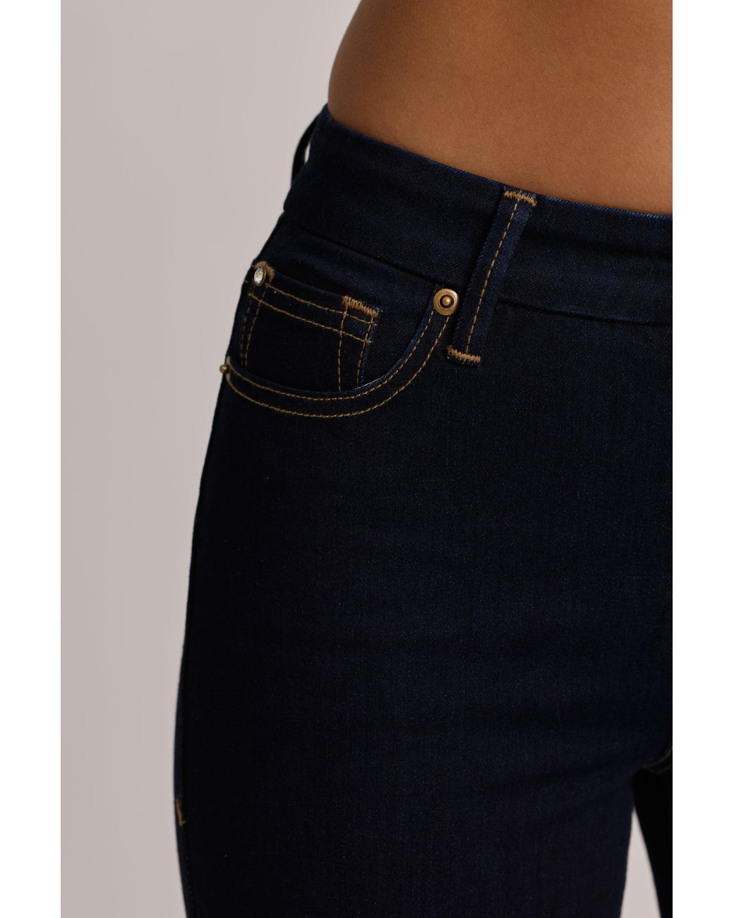 Oh Polly Blue High-Rise Cropped Skinny Jeans