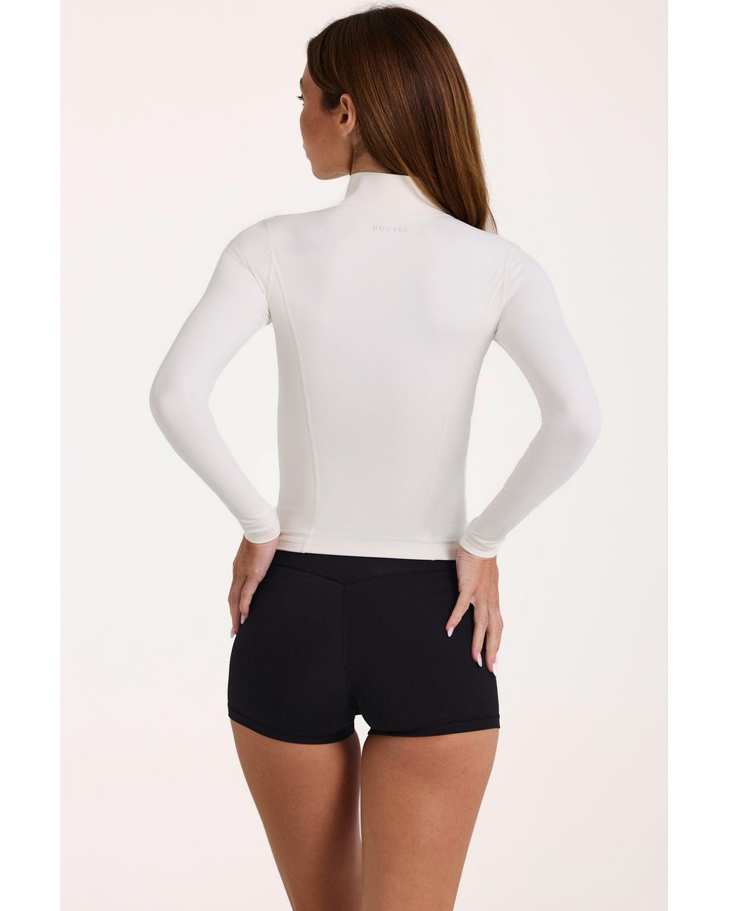 BO+TEE White Soft Active Zip-Up Jacket