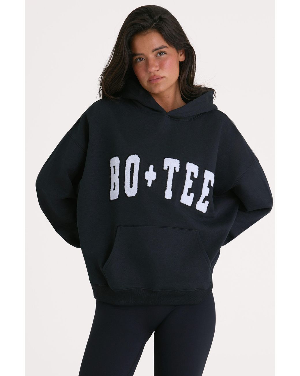 BO+TEE Black Oversized Hoodie