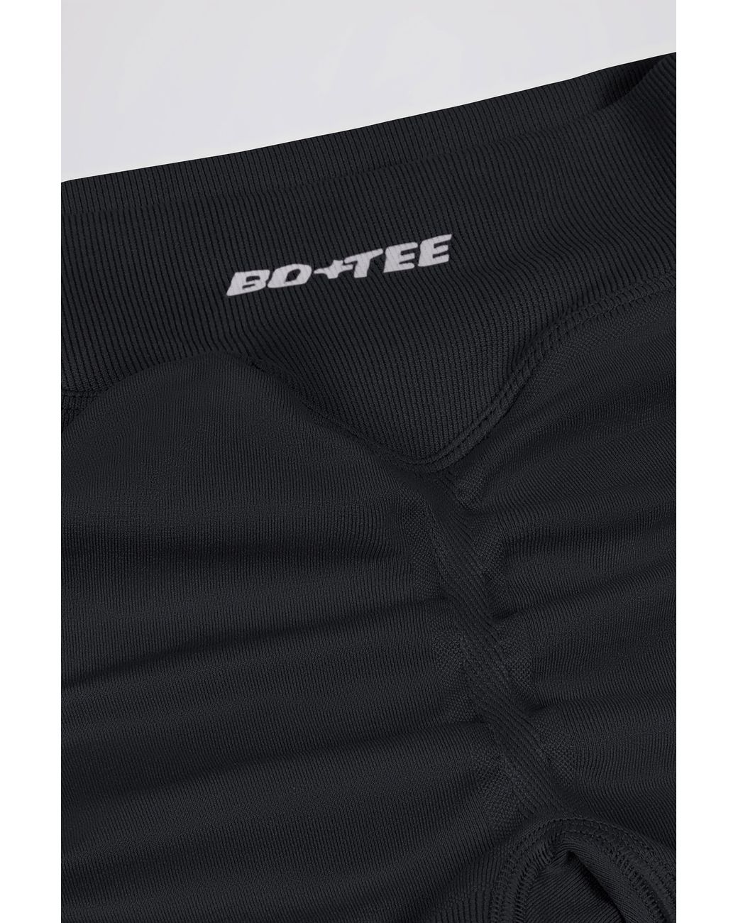 BO+TEE Black Define Luxe High-Waist Leggings