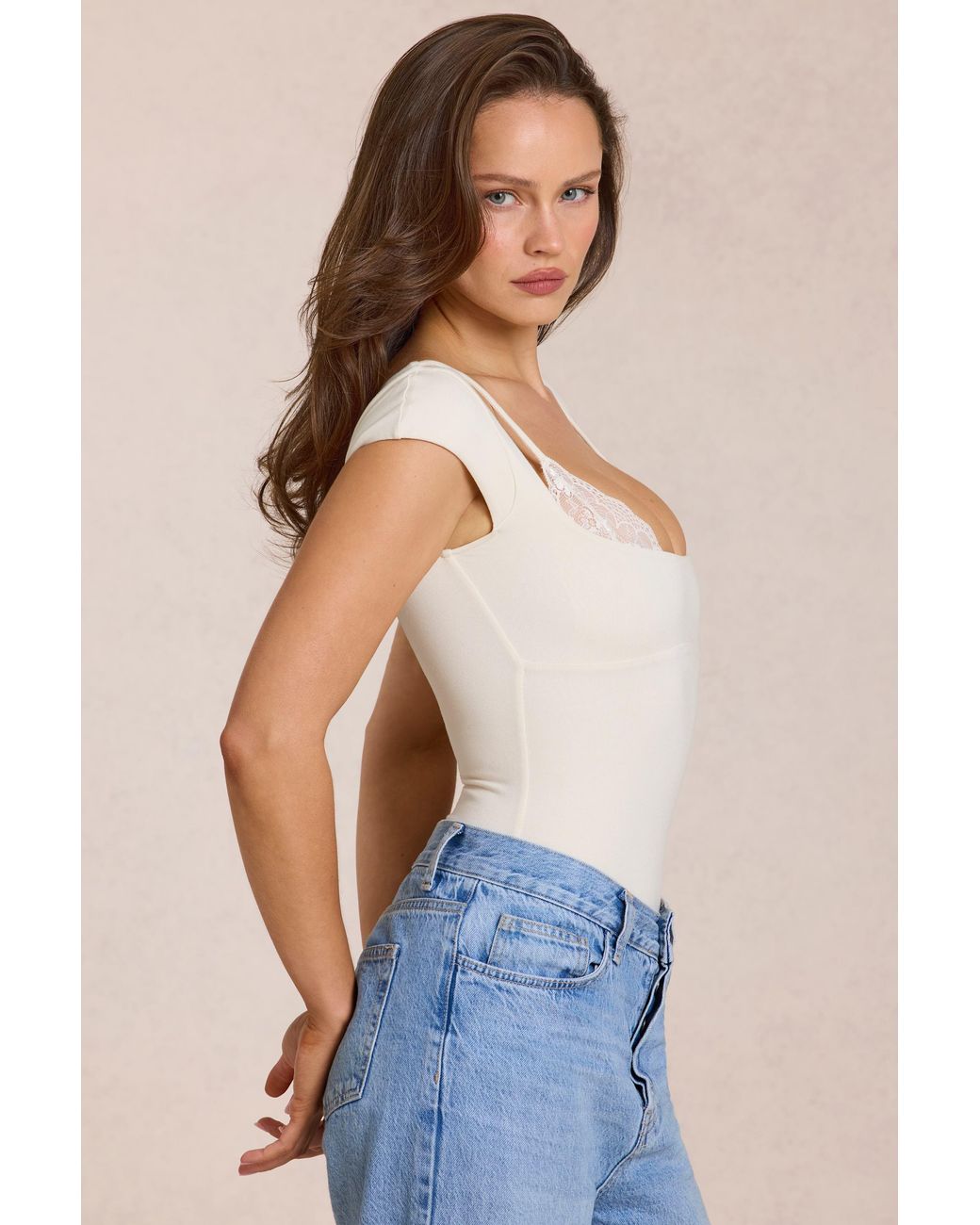 Oh Polly White Modal Bodysuit