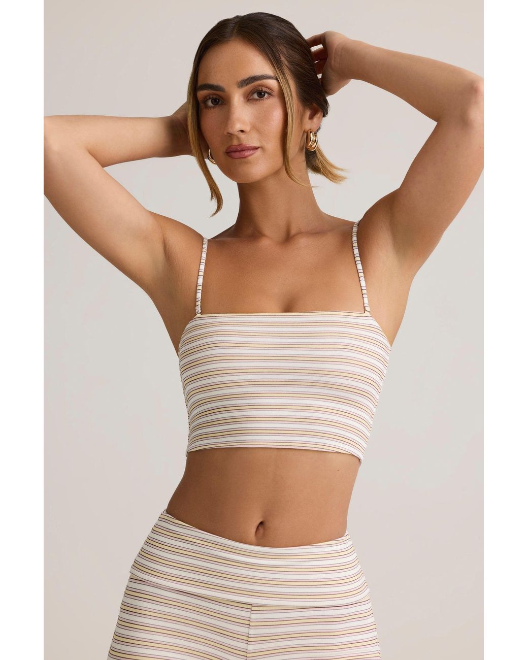 Oh Polly Pink Modal Strapless Crop Top