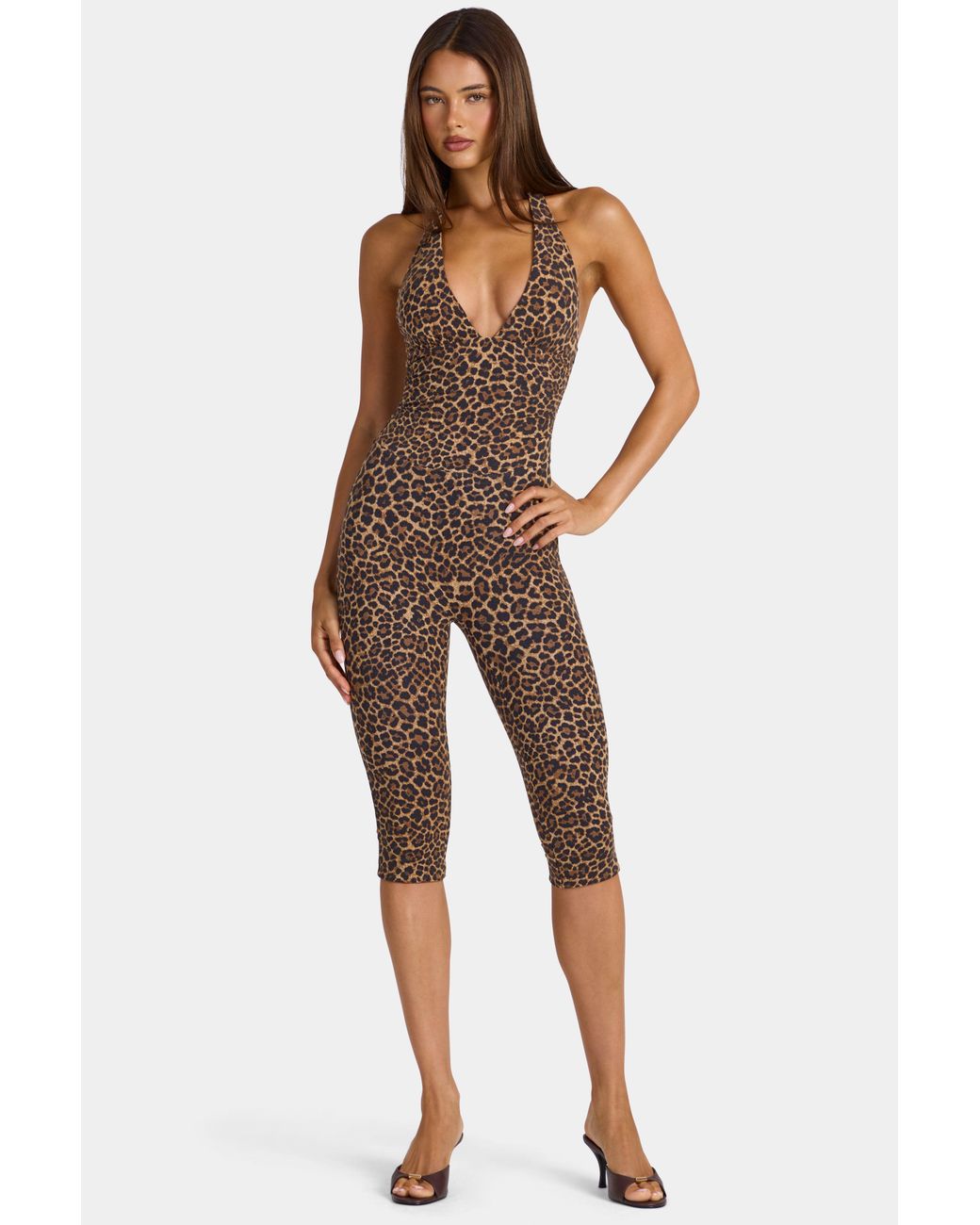 Oh Polly Multicolor Modal Capri Jumpsuit