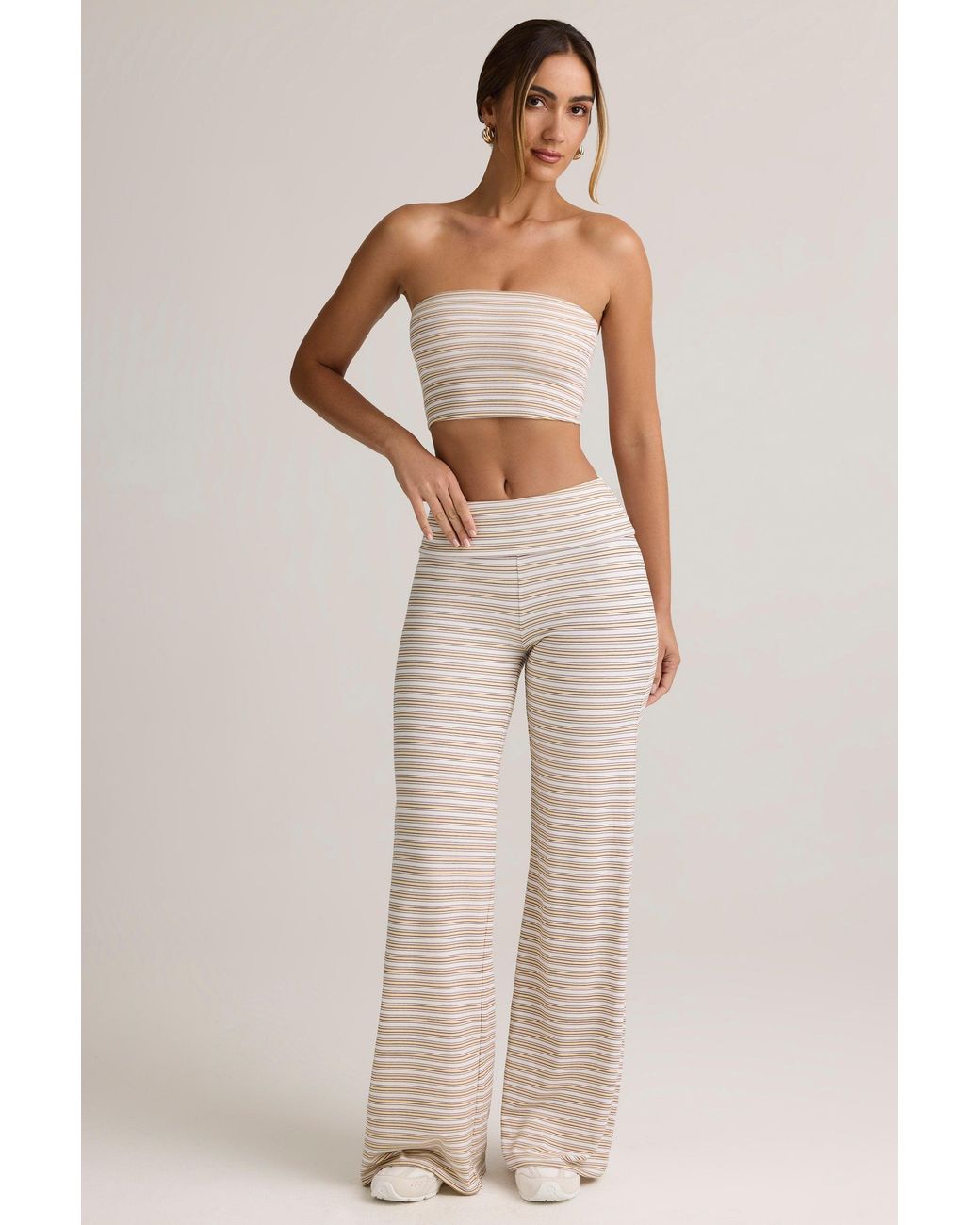 Oh Polly Pink Modal Strapless Crop Top