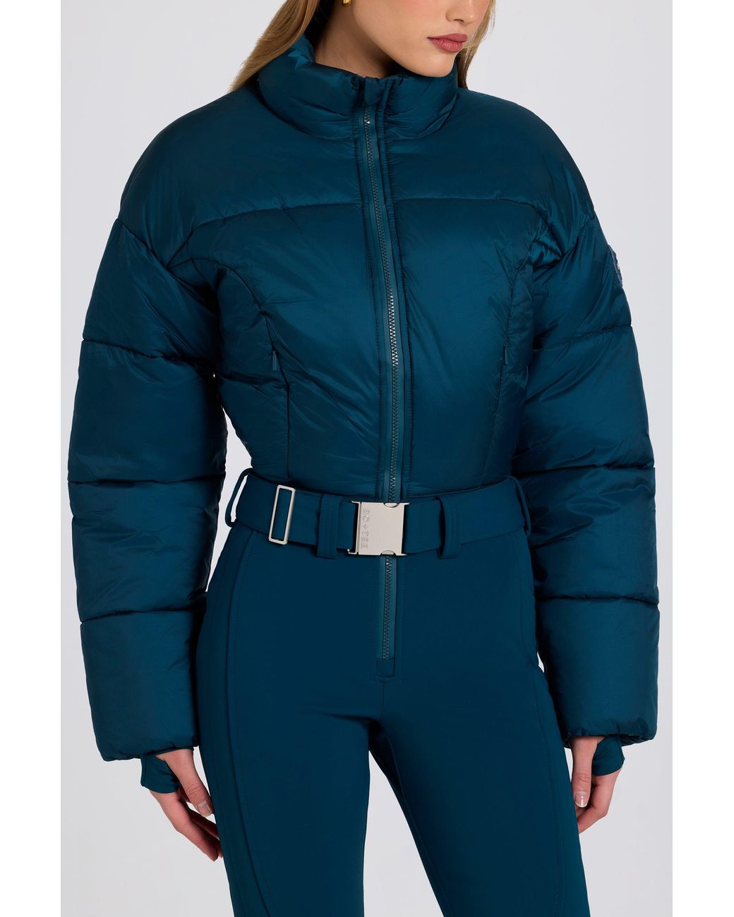 BO+TEE Blue Waterproof Padded Belted Ski Suit