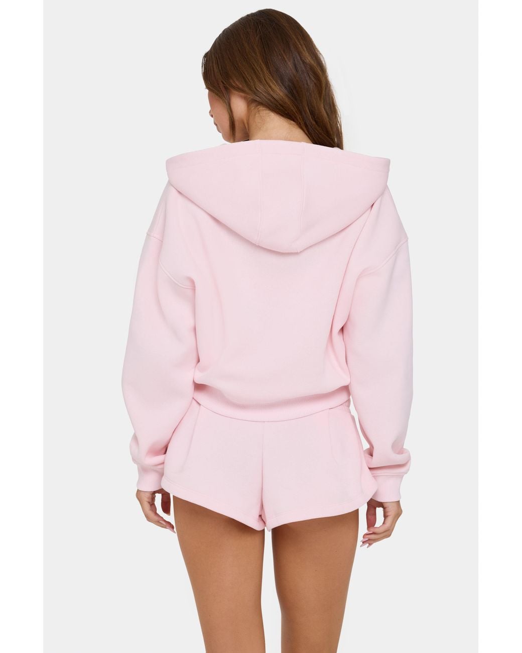BO+TEE Pink Oversized Zip-Up Hoodie