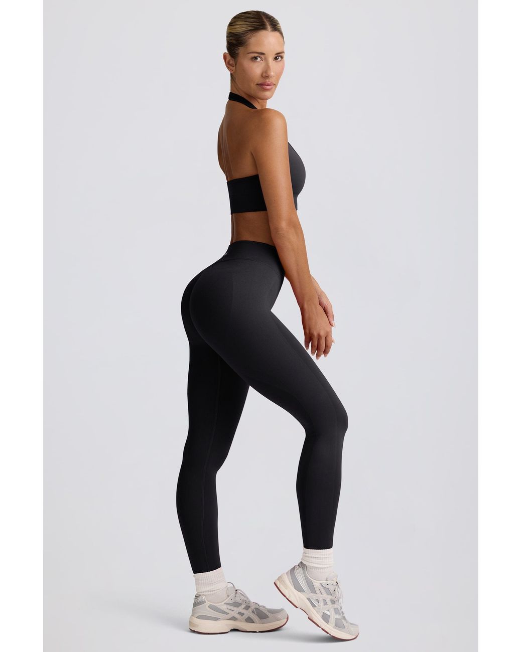 BO+TEE Black Define Luxe High-Waist Leggings