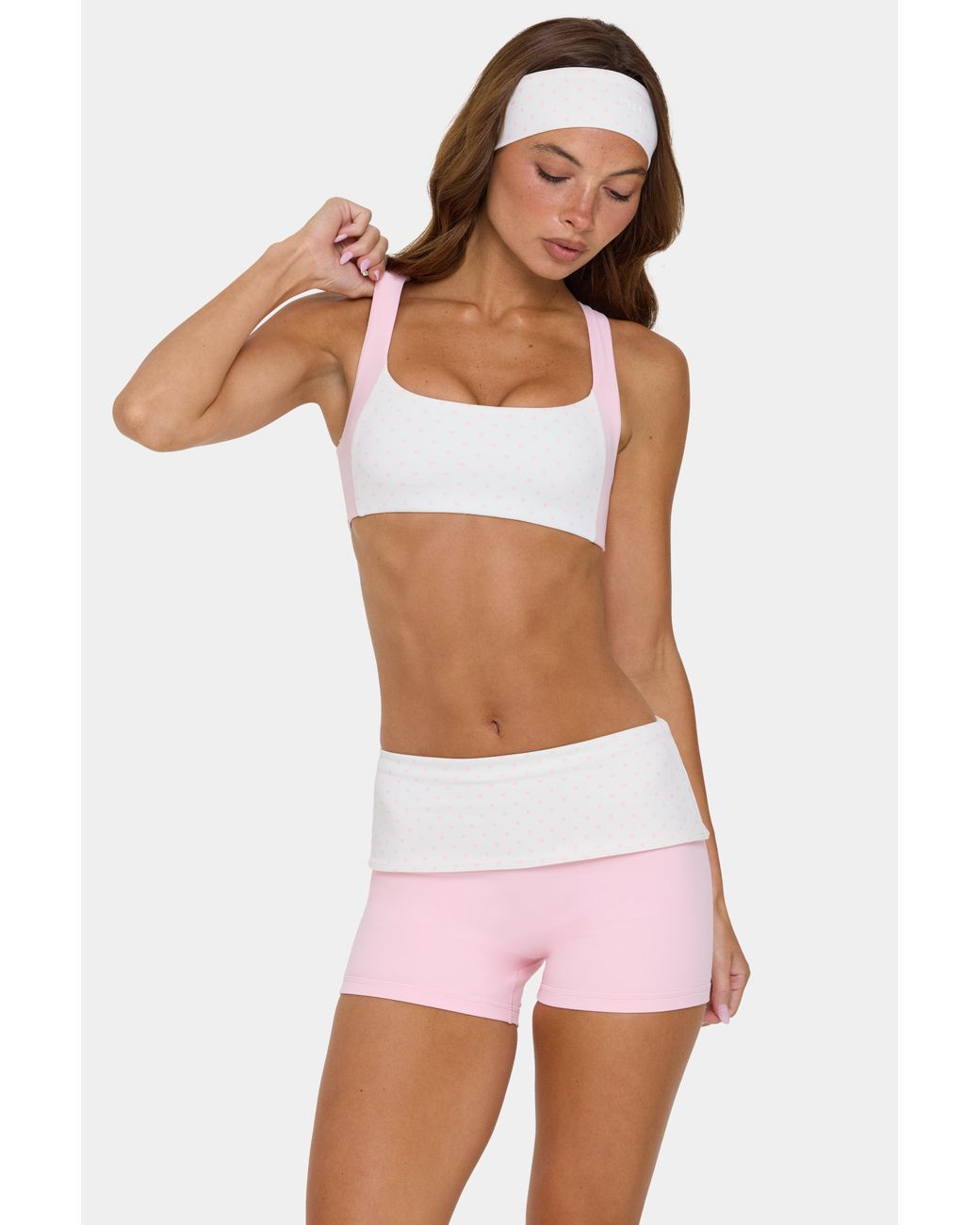 BO+TEE Pink Soft Active Medium-Impact Sports Bra