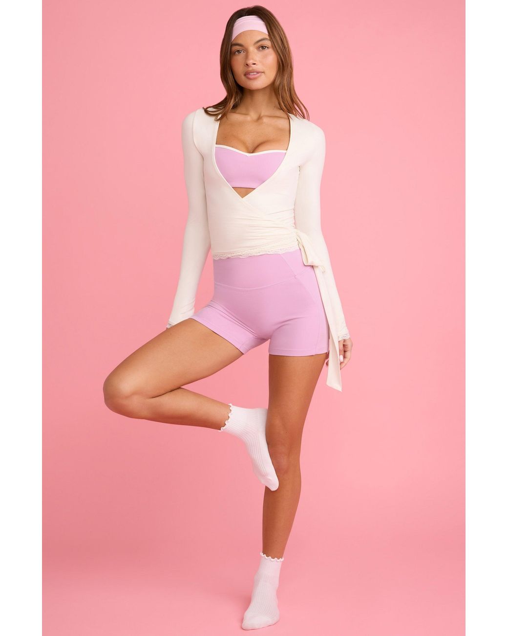 BO+TEE Pink Soft Active Mini Shorts