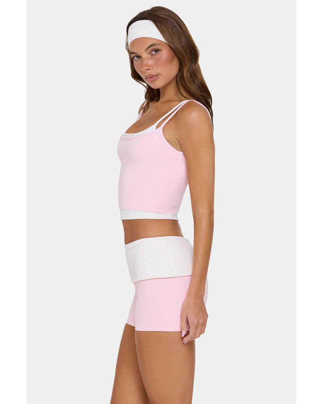 BO+TEE Pink Soft Active Double-Layer Tank Top