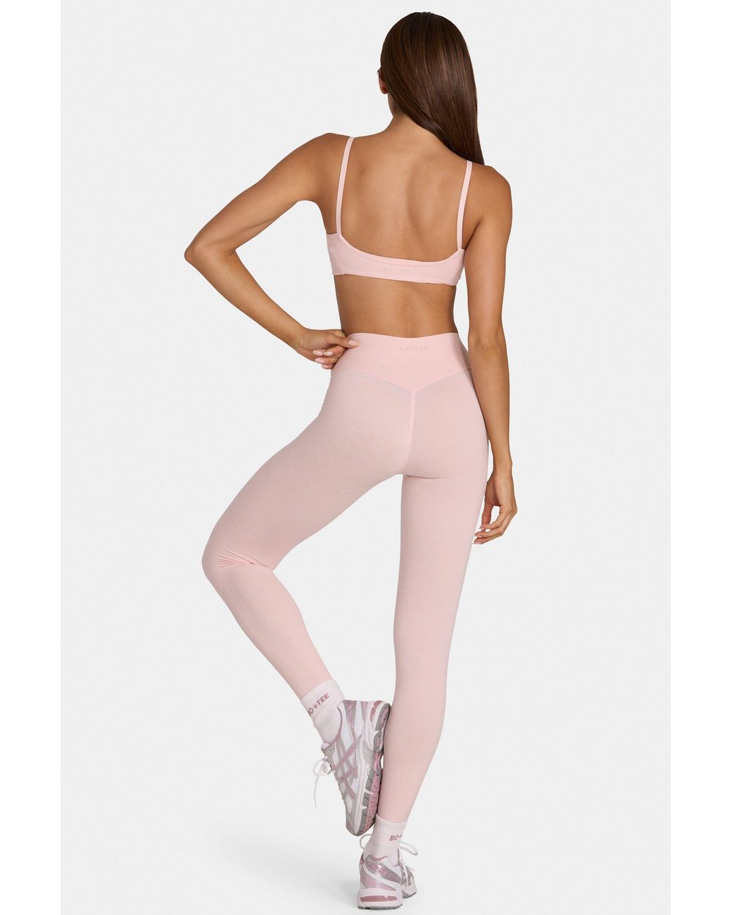 BO+TEE Pink Soft Active Full-Length Leggings