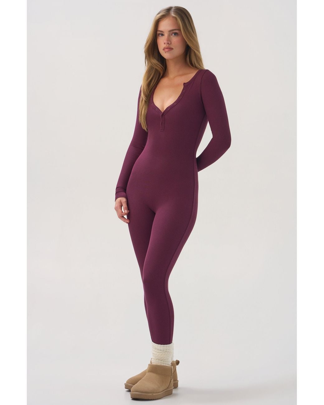BO+TEE Purple Buttercloud 7/8 Jumpsuit