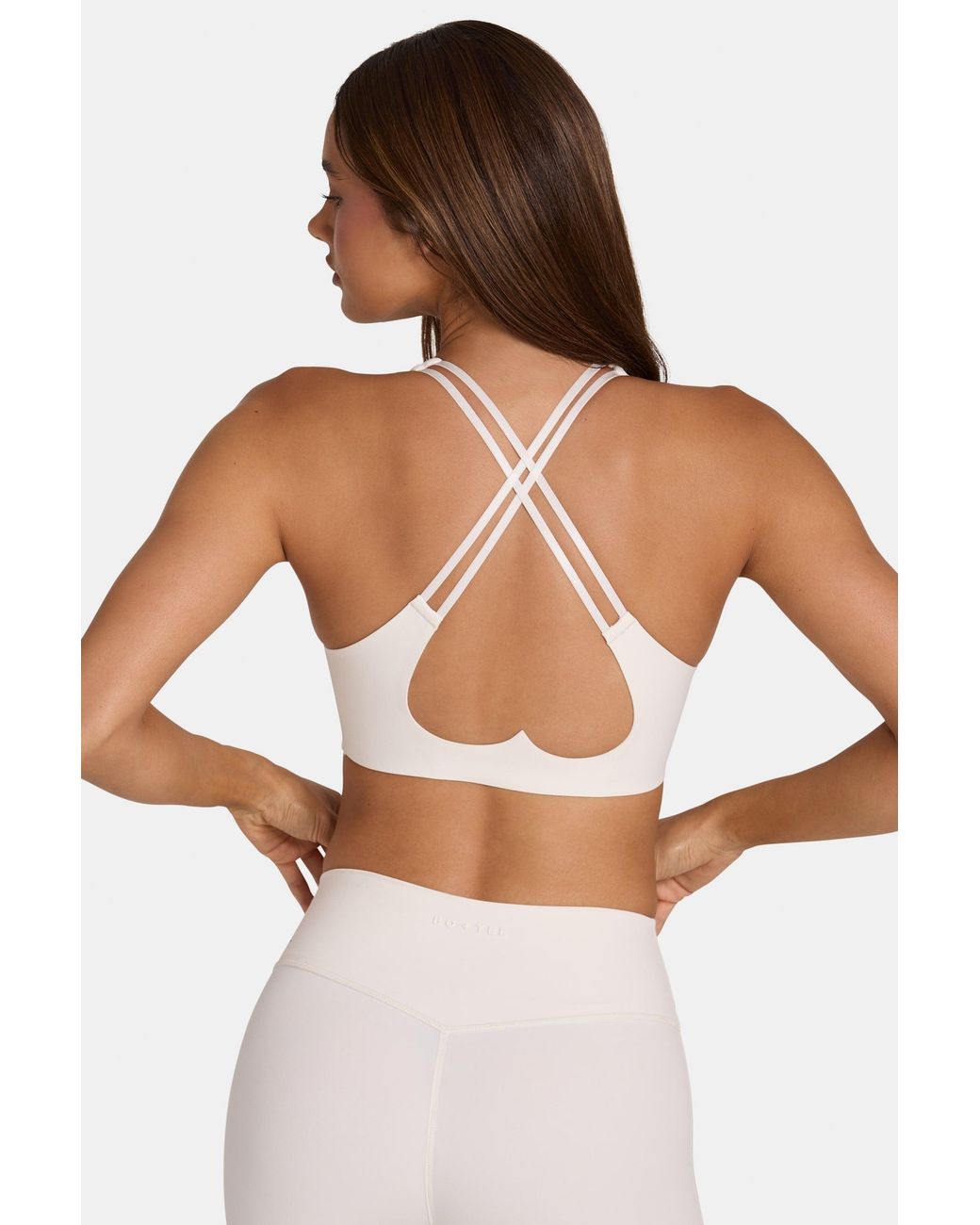 BO+TEE White Soft Active Low-Impact Sports Bra