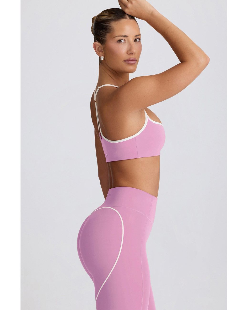 BO+TEE Pink Soft Active Sweetheart-Neck Sports Bra