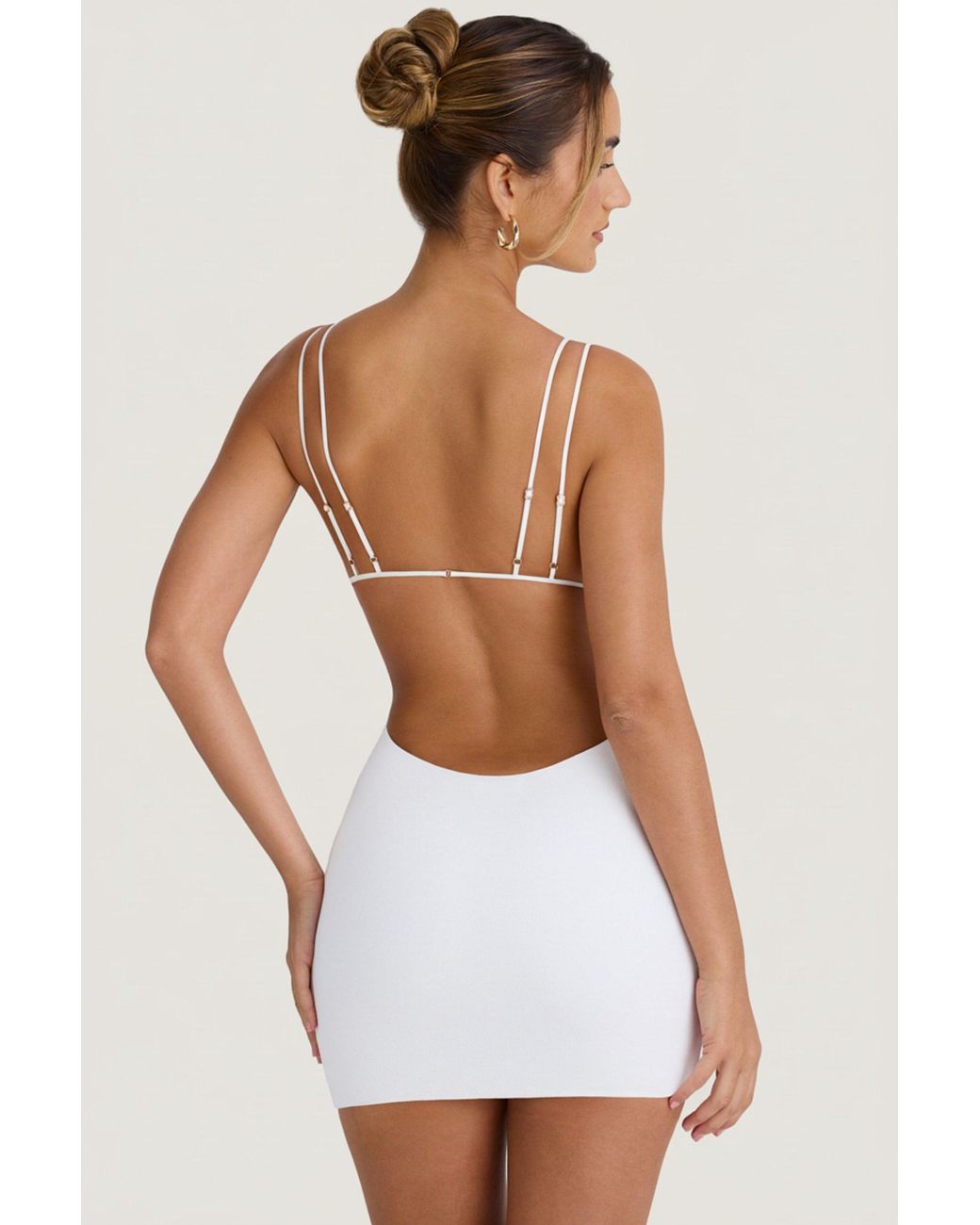 Oh Polly White Cut-Out Open-Back Mini Dress