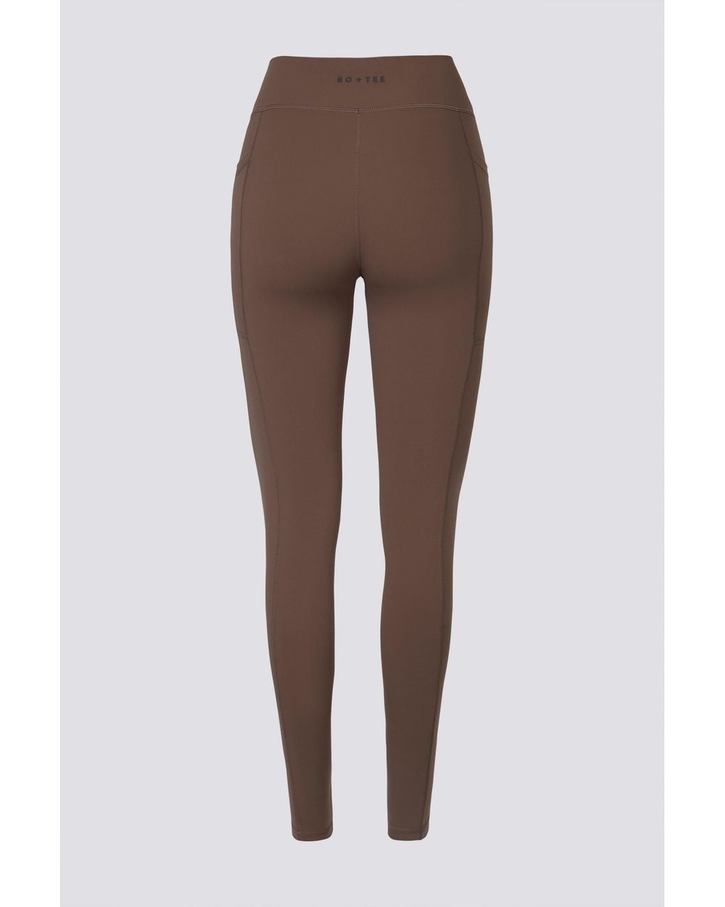 BO+TEE Brown Soft Active Full-Length Leggings