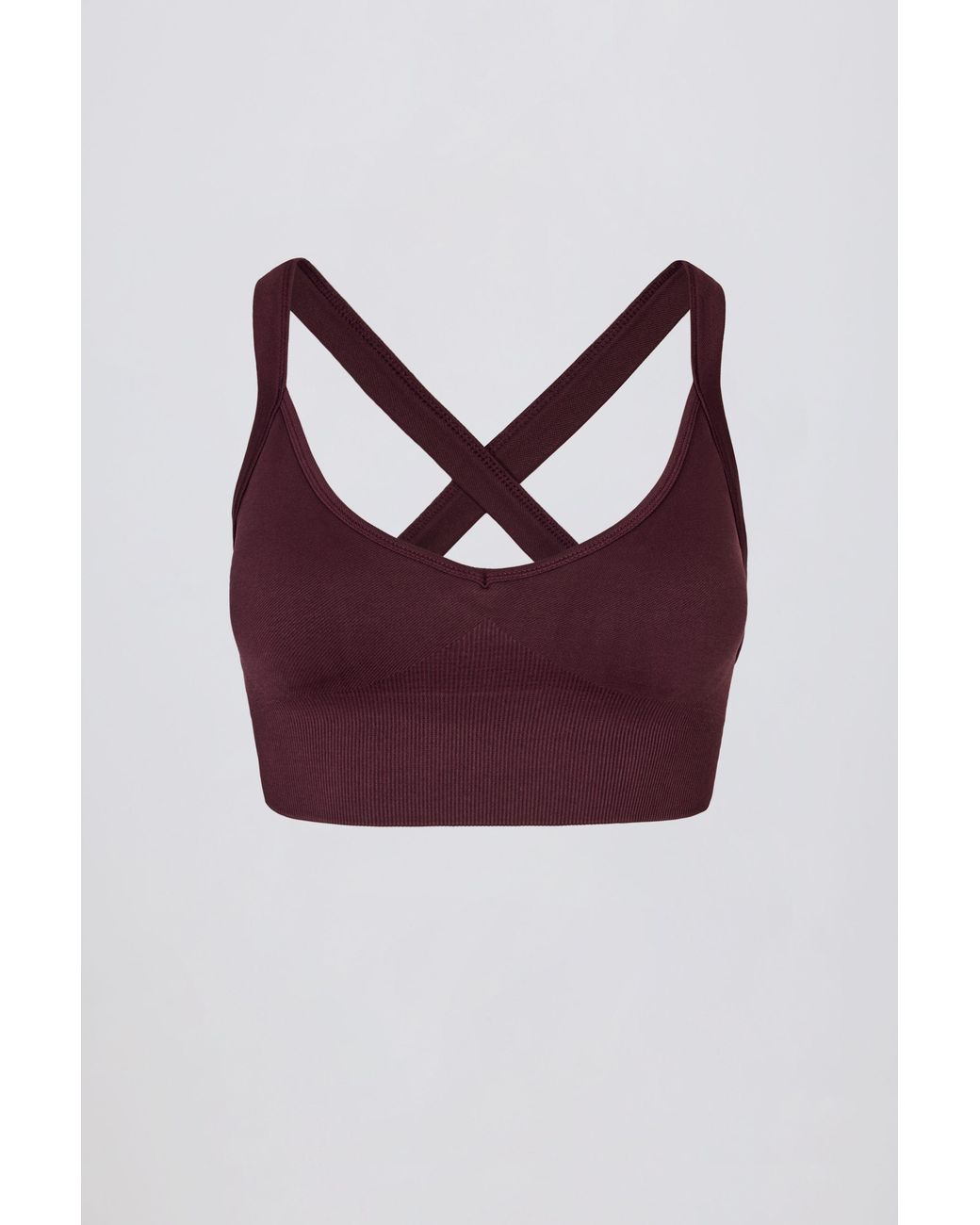BO+TEE Red Super Sculpt Seamless Crossback Sports Bra