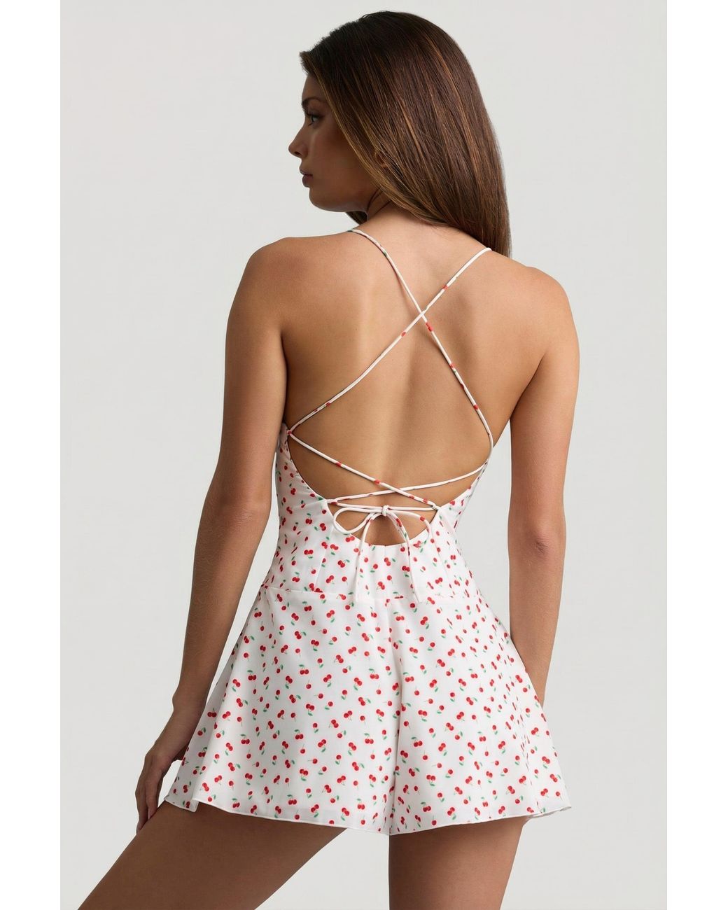 Oh Polly Multicolor Ruched Backless Playsuit