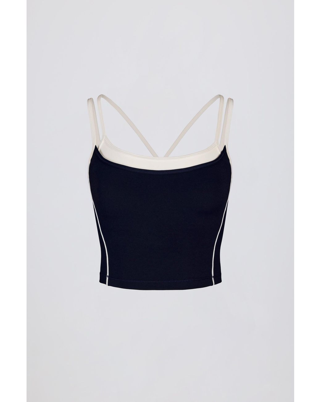 BO+TEE Blue Soft Active Layered Tank Top