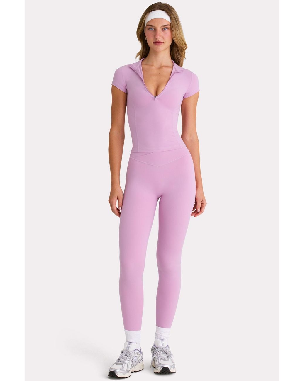 BO+TEE Pink Soft Active Quarter-Zip Top