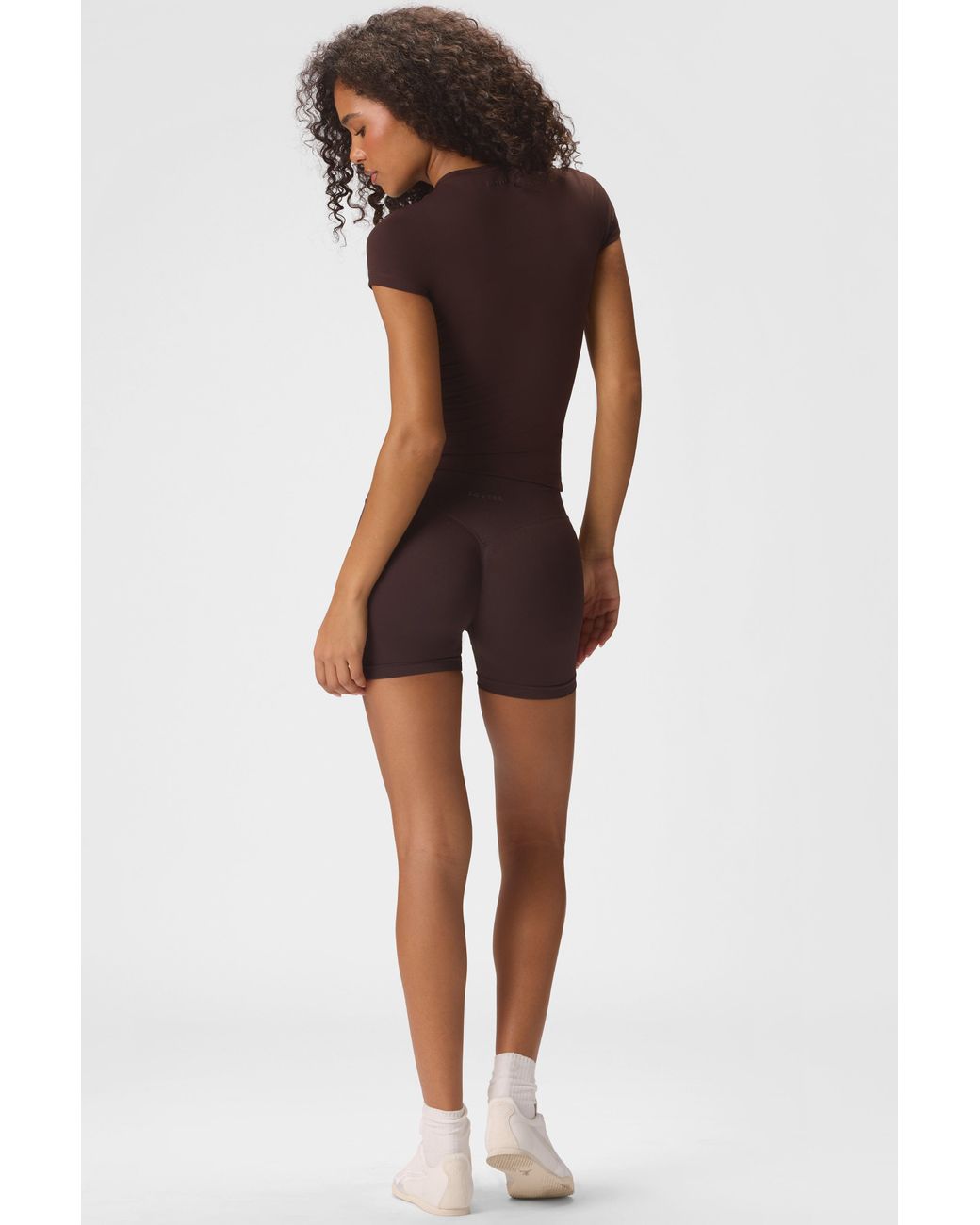 BO+TEE Brown Soft Active Short Sleeve Top