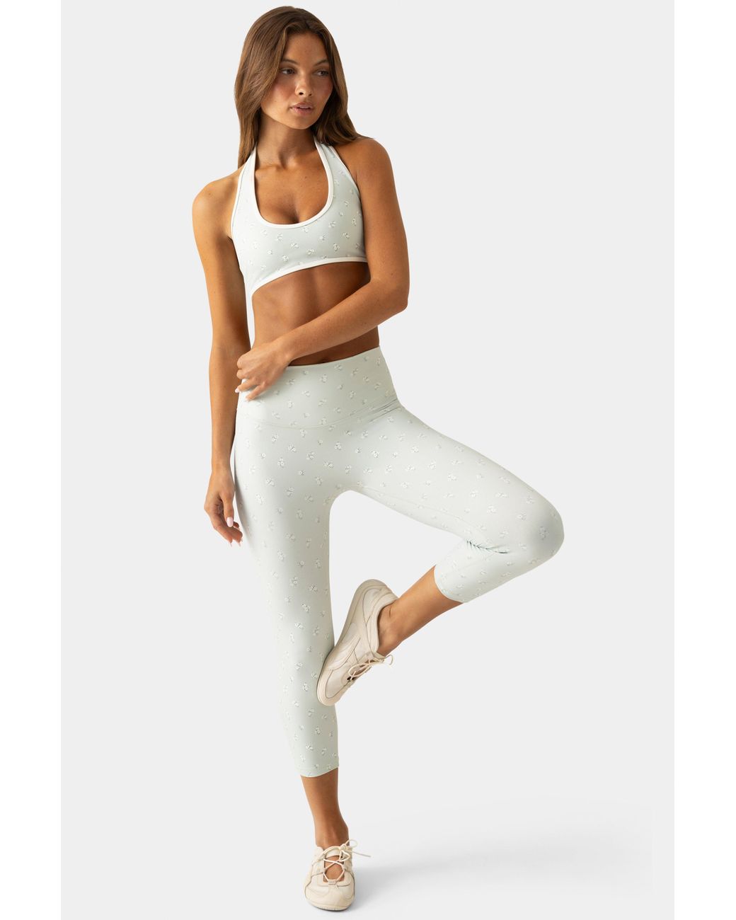 BO+TEE Green Soft Active Capri Leggings