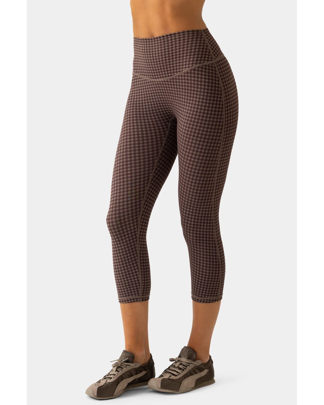 BO+TEE Brown Soft Active Capri Leggings