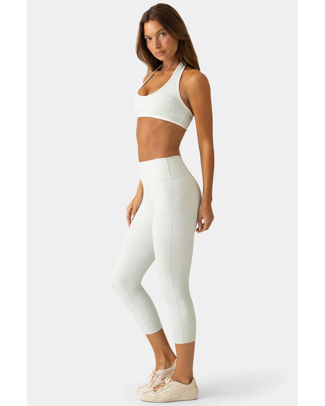 BO+TEE Green Soft Active Capri Leggings