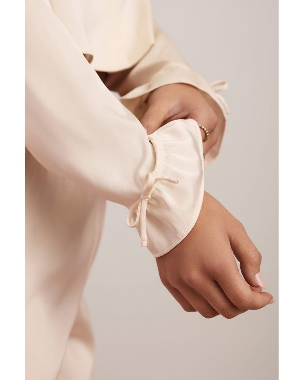 Oh Polly White Ruffle-Trim Cropped Pyjama Top