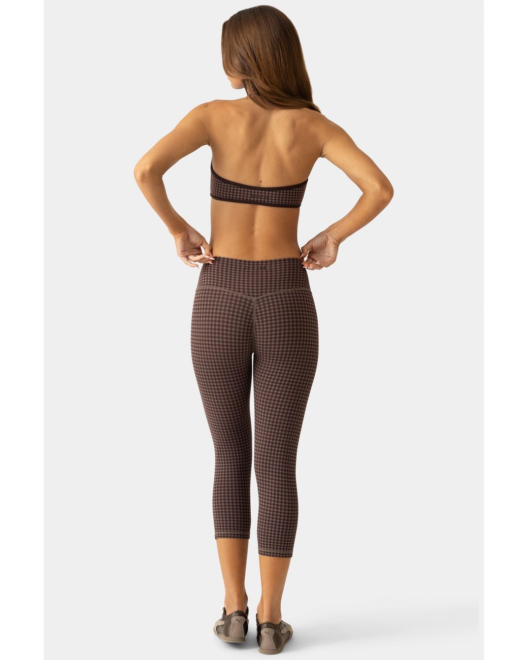 BO+TEE Brown Soft Active Capri Leggings