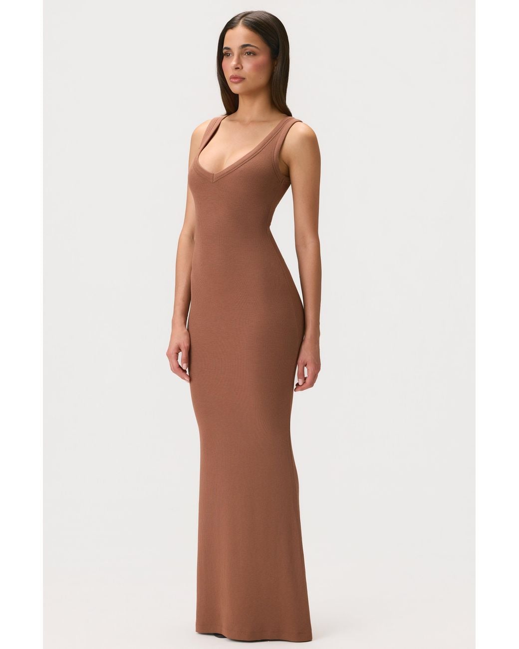 BO+TEE Brown Buttercloud Maxi Dress